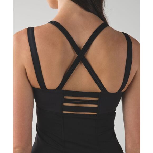 LULULEMON Women's Happy Strappy Tank Size 6 Black Stretch Yoga Lightweight - Picture 3 of 11
